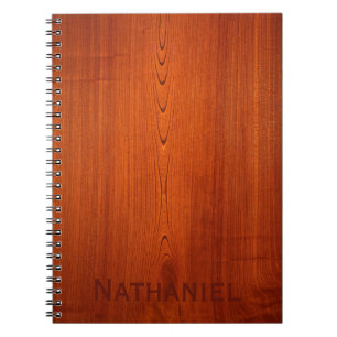 Cuaderno Grano de madera con nombre