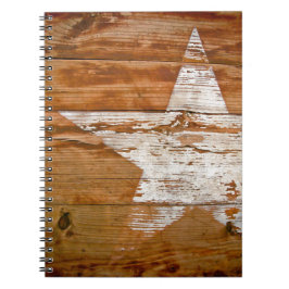 Cuaderno Grano de Madera Deteriorado Estrella Blan