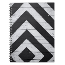 Cuaderno Grano de madera pintado negro y blanco