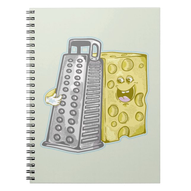 Cuaderno Grapar queso con una comida divertida (Frente)