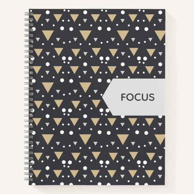 Cuaderno Graphite Geometry Luxe Tie (Anverso)