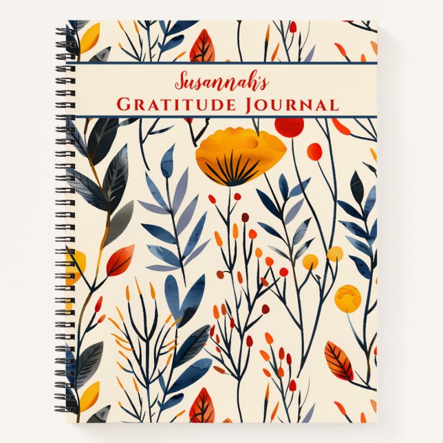 Cuaderno Grasas de otoño y flor silvestre (Anverso)