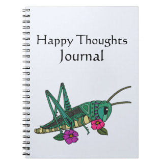 Cuaderno Grasshopper Motif Happy Thoughts Journal