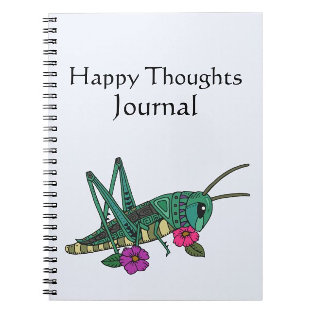 Cuaderno Grasshopper Motif Happy Thoughts Journal (Frente)