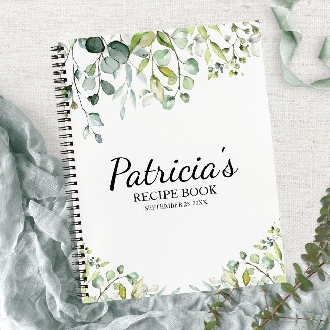 Cuaderno Gratis Eucalyptus Bridal Shower Receta de Recetas (Subido por el creador)