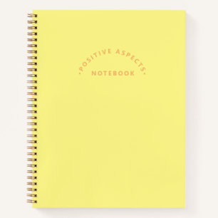 Cuaderno Gratitud Aspectos Positivos Minimalista Amarillo
