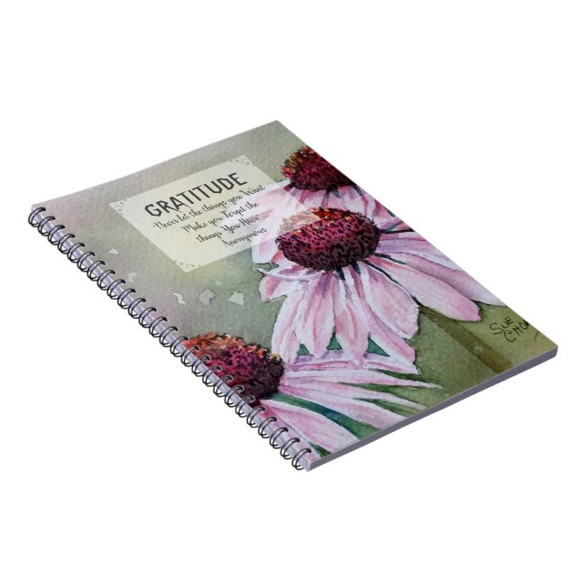 Cuaderno Gratitud de Daisies Rosados (Lado Derecho)