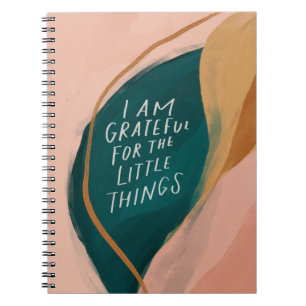 Cuaderno Gratitud de la naturaleza de las acuarelas rosadas