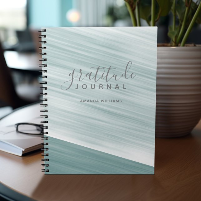 Cuaderno Gratitud de patrón abstracto El diario puede edita (Gratitude notebook - personalize with your name or other text)