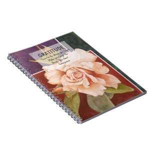 Cuaderno Gratitud de Rosa antiguo