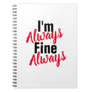 Cuaderno Gratitud de "Siempre estoy bien" divertida
