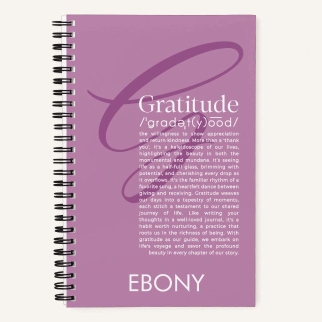 Cuaderno Gratitud definida (malva) (Anverso)