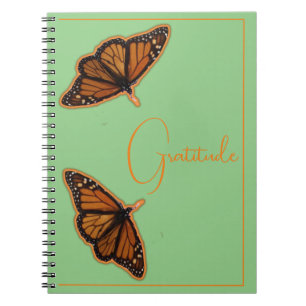 Cuaderno "Gratitud" Dos mariposas monarcas