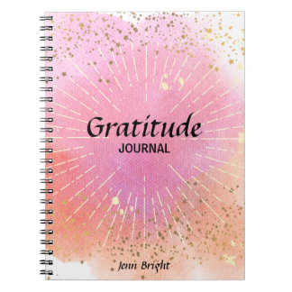Cuaderno Gratitud Journal Nombre personalizado Color de agu
