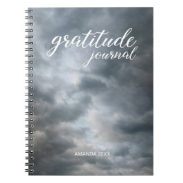 Cuaderno Gratitud: nubes de tormenta de Journal rompen con 