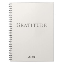 Cuaderno Gratitud Personalizada – Tipografía Mínima