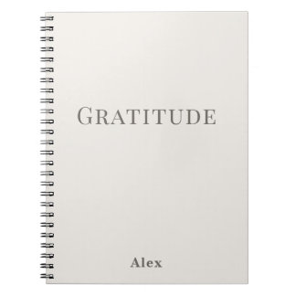 Cuaderno Gratitud Personalizada – Tipografía Mínima