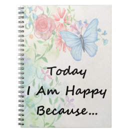 Cuaderno Gratitud y motivación de la mariposa acuática