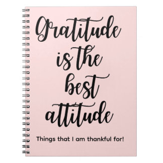 Cuaderno Gratitude is the best Attitude Pink Journal Book