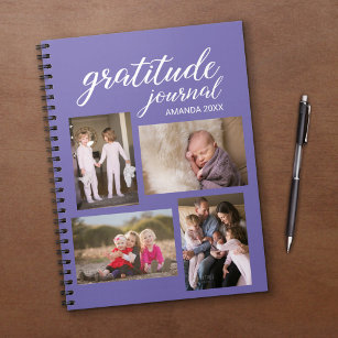 Cuaderno Gratitude Journal 4 Collage de fotos sobre Lavende