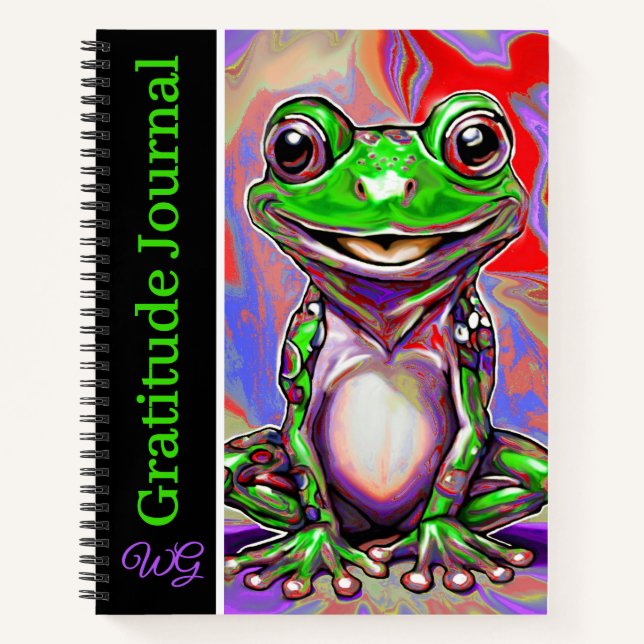 Cuaderno Gratitude Journal Graffiti Frog personalizado (Anverso)