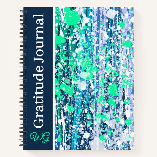 Cuaderno Gratitude Journal Graffiti Splatter personalizado (Anverso)