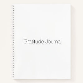 Cuaderno Gratitude Journal, personalizado blanco minimalist