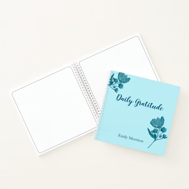 Cuaderno Gratitude Journal personalizado Dusty Blue (Interior)