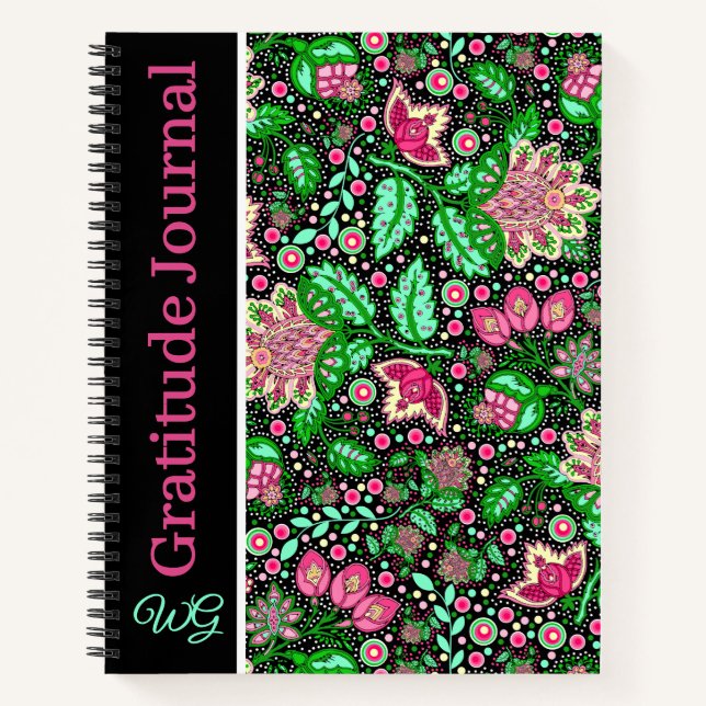 Cuaderno Gratitude Journal Personalizado Pink Lady Slipper (Anverso)