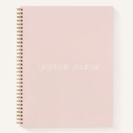 Cuaderno Gratitude Journal, personalizado rosa minimalista