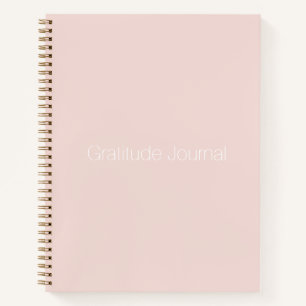 Cuaderno Gratitude Journal, personalizado rosa minimalista