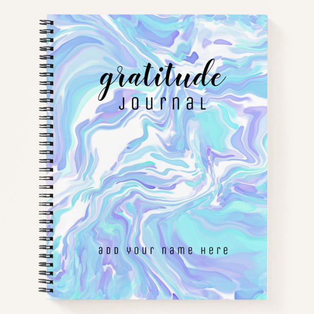 Cuaderno Gratitude Journal Resumen Nombre del arte del flui (Anverso)