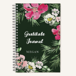 Cuaderno Gratitude Journal Watercolor rojo y rosa