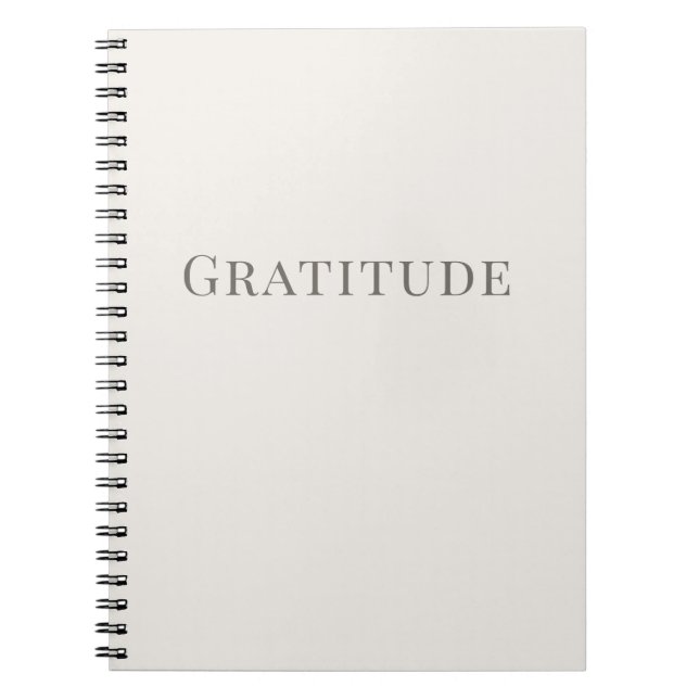 Cuaderno Gratitude – Minimal Typography (Frente)