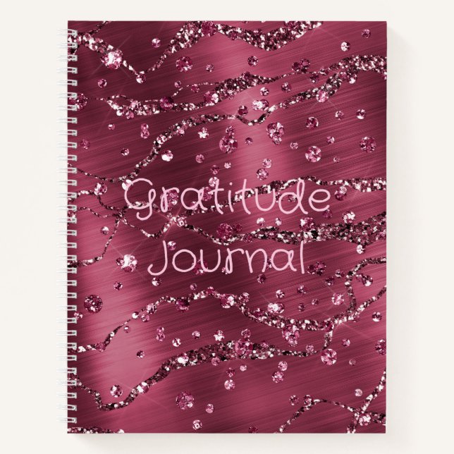 Cuaderno Gratitude Personalized Journal, Purpurina de Borgo (Anverso)
