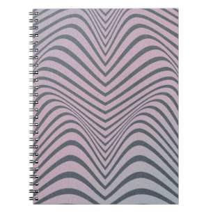 Cuaderno Grave fondo psicodélico. Patrulla de rayas cebra