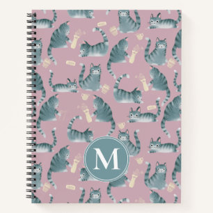 Cuaderno Graves grisáceos grisáceos golpean a las cosas y m