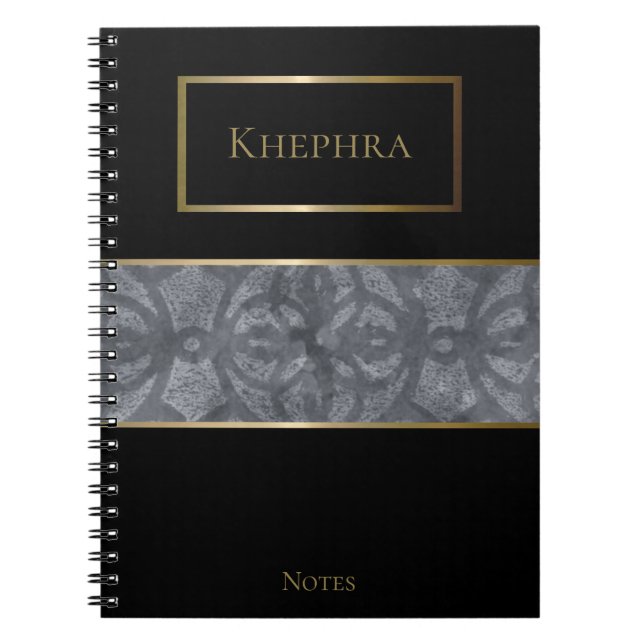Cuaderno Gray Batik Simple Name (Frente)