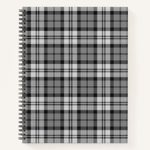 Cuaderno Gray Blackwatch Tartan Plaid Design