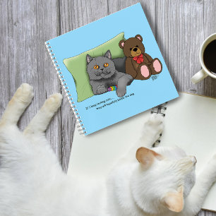 Cuaderno Gray Cat Teddy Bear