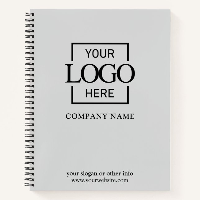 Cuaderno Gray Custom Business Logo Promotional Branding (Anverso)