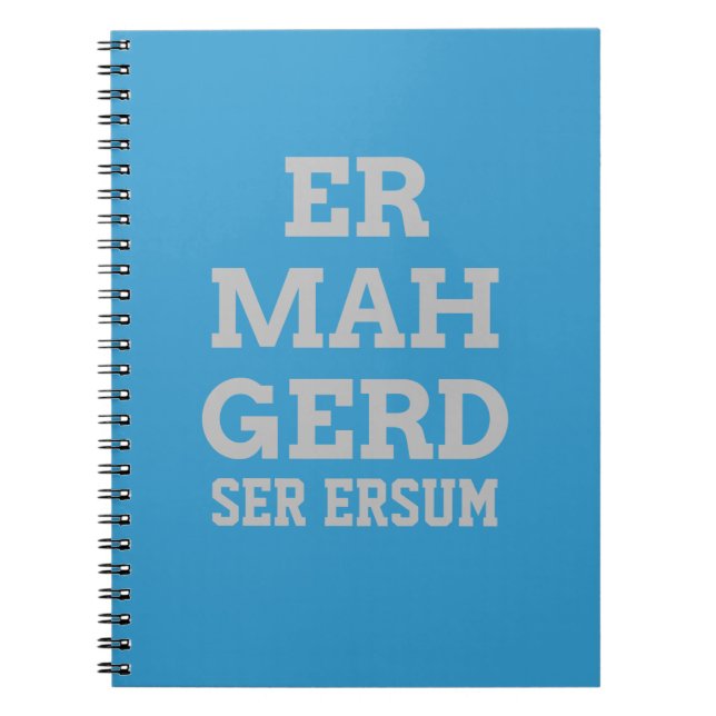 Cuaderno Gray Ermahgerd Notebook (Frente)