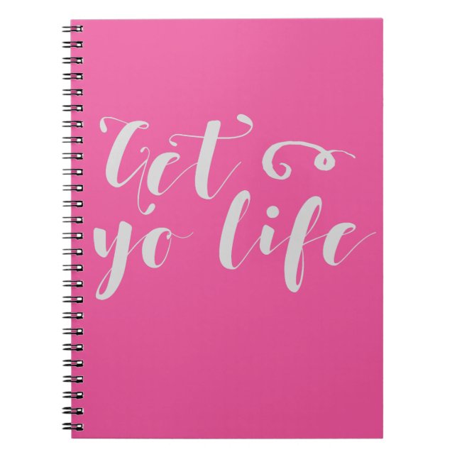 Cuaderno Gray Get Your Life Typography (Frente)
