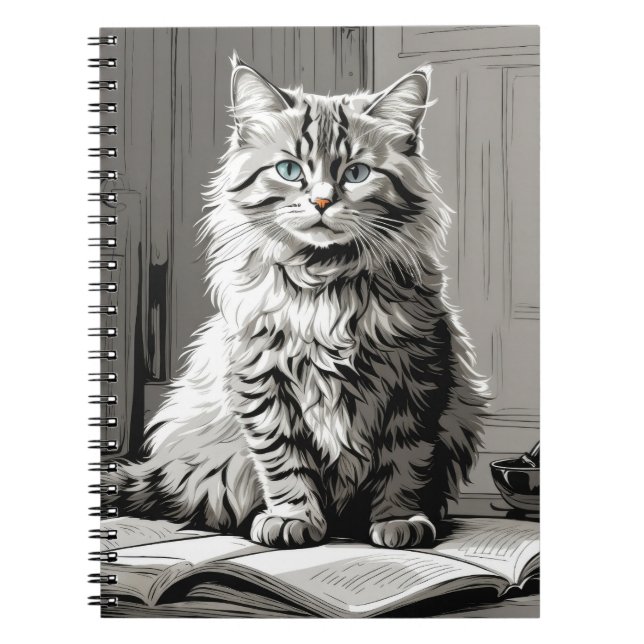 Cuaderno Gray Tabby Cat (Frente)