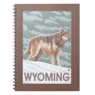 Cuaderno Gray Wolf StandingWyoming