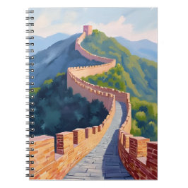 Cuaderno Great Wall of China Painting Watercolor 