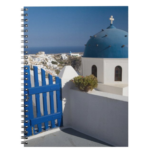 Cuaderno Grecia e isla griega de Santorini desde la (Frente)