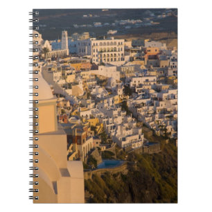 Cuaderno Grecia e isla griega de Santorini pueblo de
