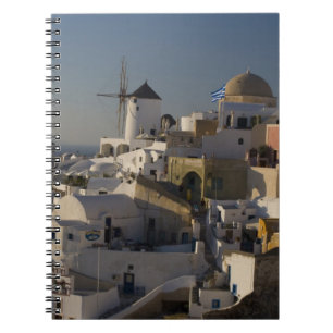 Cuaderno Grecia e isla griega de Santorini pueblo de Oia