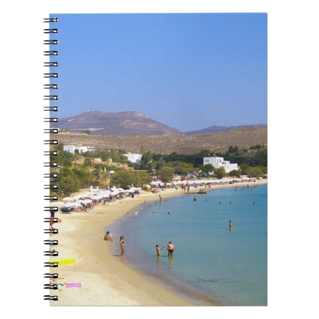 Cuaderno Grecia, isla de Paros, playa de Krios desde arriba (Frente)